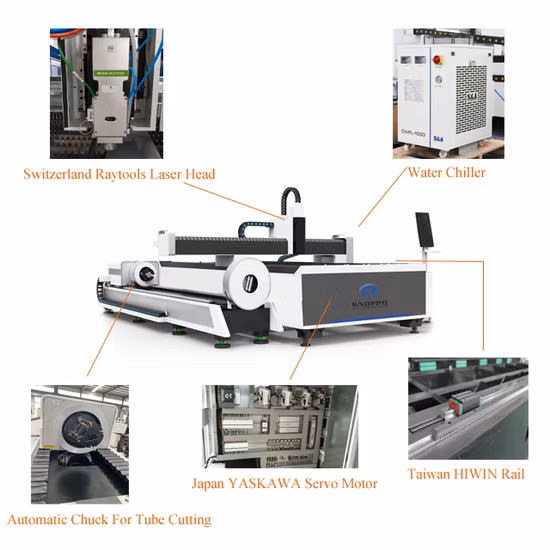China Manufacture CNC Fiber Laser Cutting Machine 100W 3000mm*1500mm